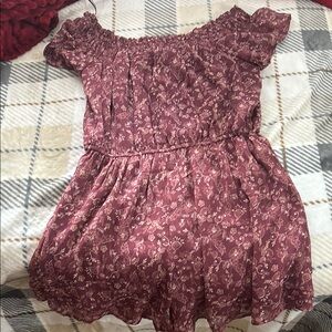 Miami Red Smocked Ruffled Blouse